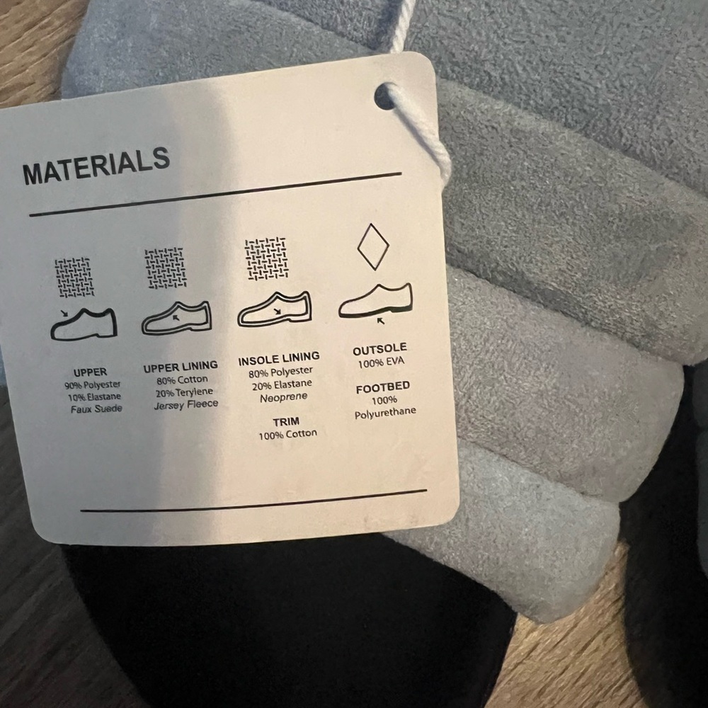 ROAM Quilted Slide Sandals in Gray and Black - Picture 3 of 5